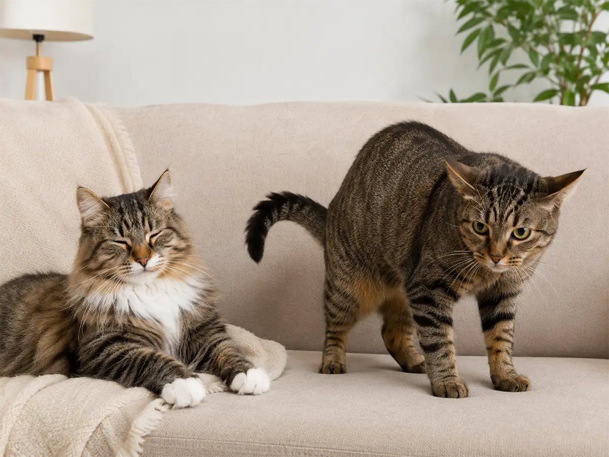 Señales corporales de un gato que ya no quiere más caricias