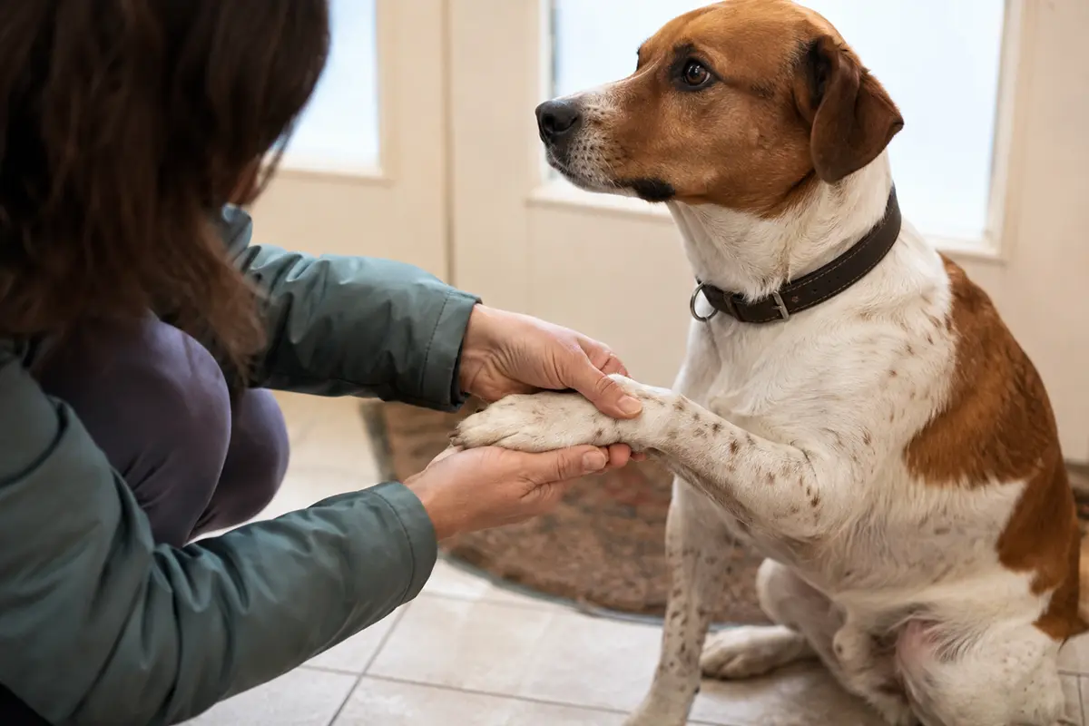 Almohadillas quemadas en perros después de caminar por suelo caliente